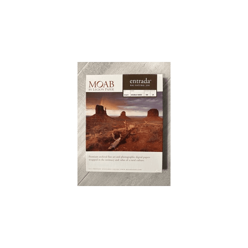 Moab Papers Entrada Rag Natural 300 8.5 x 11 [20 sheets] Sheet Paper