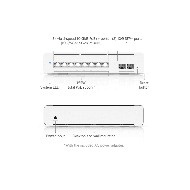 Ubiquiti UniFi Switch Pro XG 8 PoE (USW-Pro-XG-8-PoE 155W) | Brand New &amp; Sealed