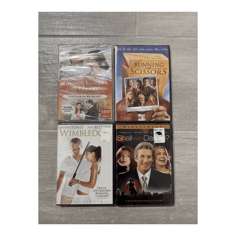 Lot Of 4 Running With Scissors Shall We Dance Wimbledon When Calls The Heart DVD