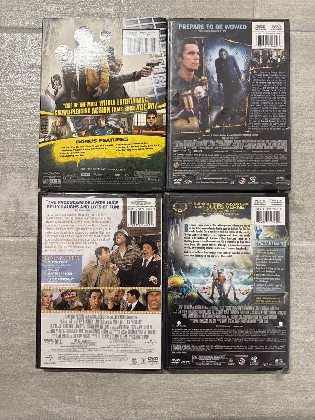 Lot Of 4 Kick-Ass Dark Knight Journey To Center Of Earth Producers Brand New! - Image 6