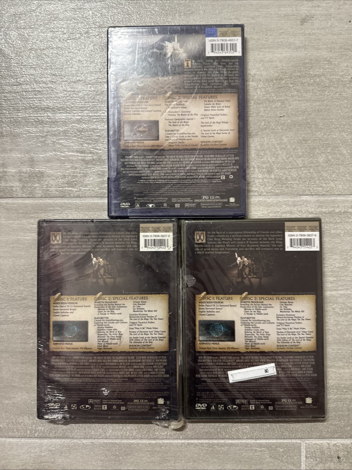 The Lord of the Rings: Lot Of 3 Collectors Set DVD Fellowship &amp; Return - NEW!! - Image 5