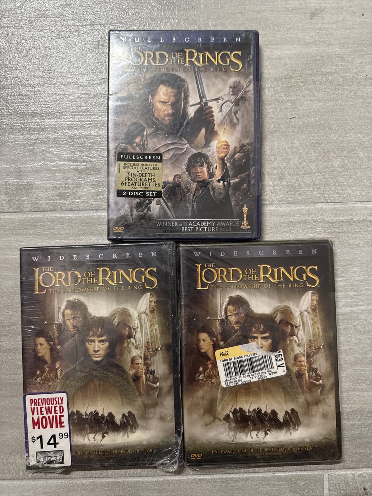 The Lord of the Rings: Lot Of 3 Collectors Set DVD Fellowship &amp; Return - NEW!!
