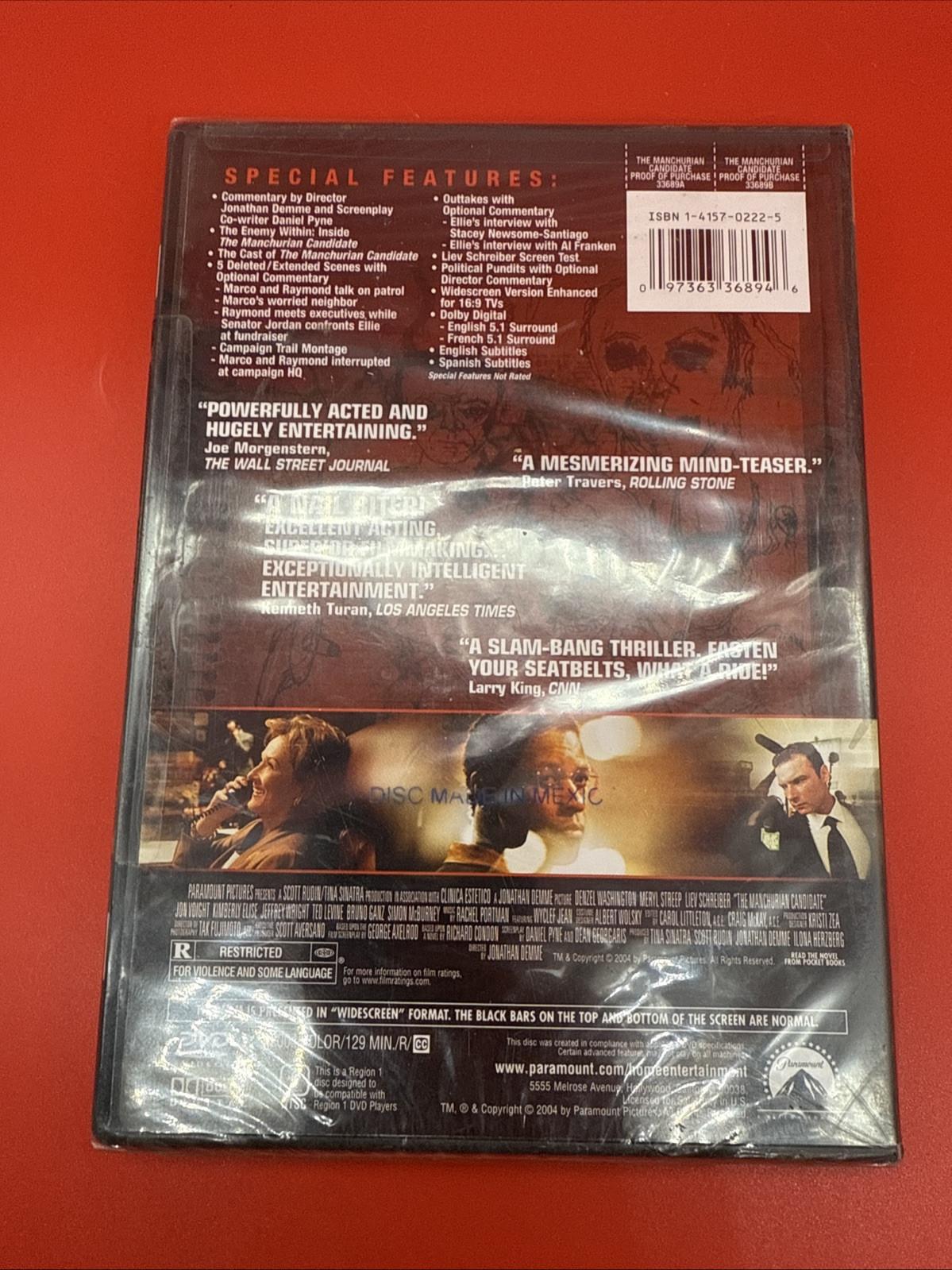 The Manchurian Candidate (DVD, 2004, Widescreen Version) - New Sealed Drama - Image 3