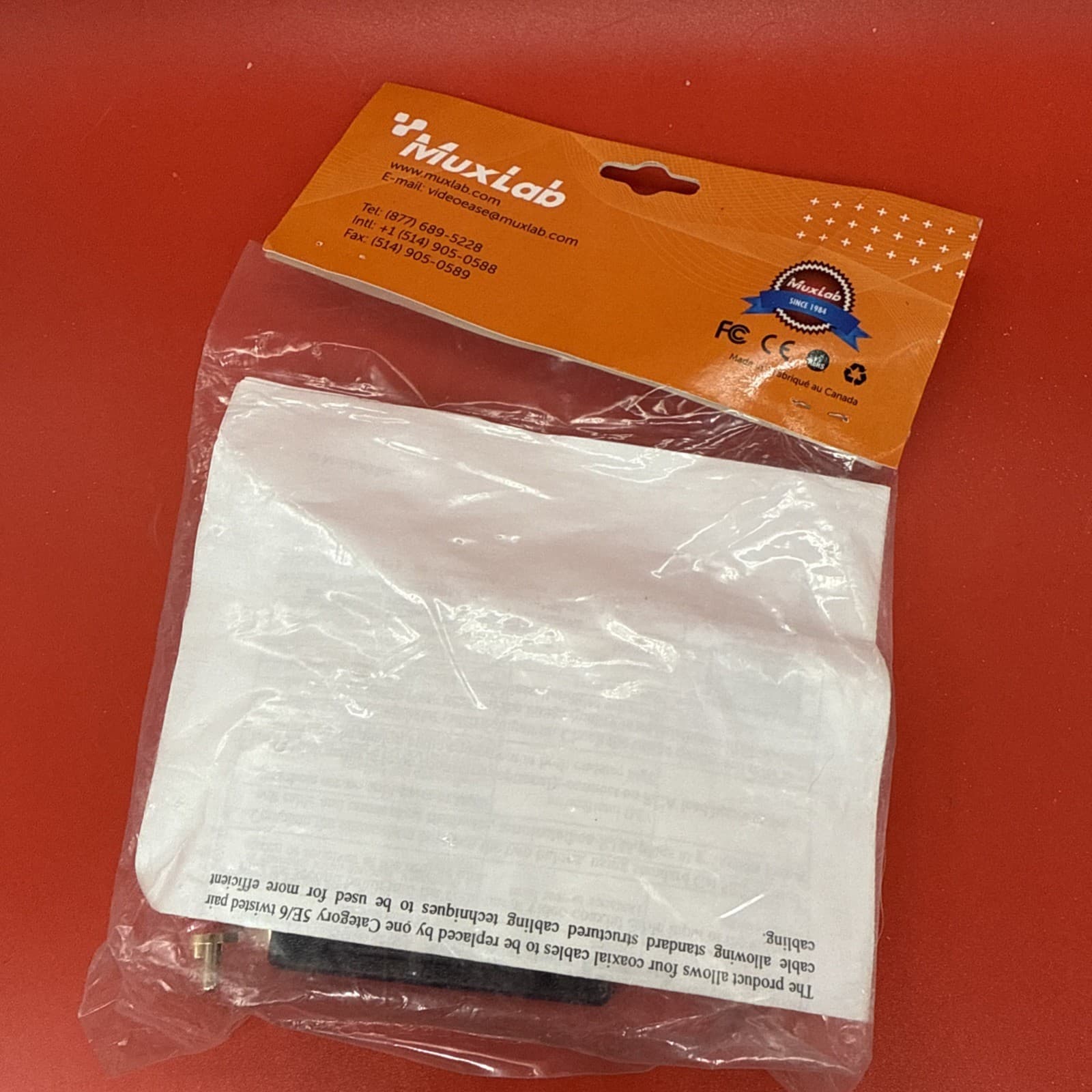 MuxLab 500052 Component Video Analog Audio ProAV Balun RJ45 New Sealed - Image 3