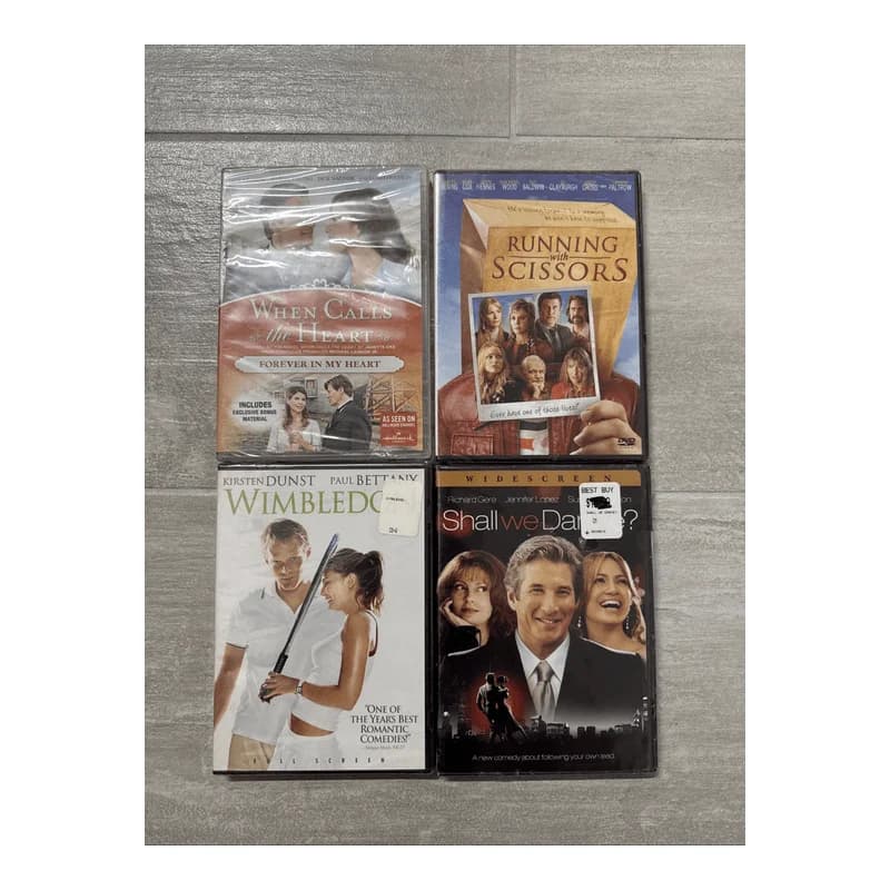 Lot Of 4 Running With Scissors Shall We Dance Wimbledon When Calls The Heart DVD