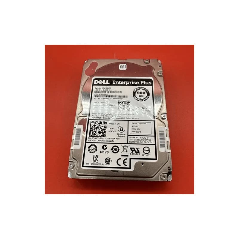 Dell P4DC3 0P4DC3 900GB 10K SAS SED 2.5 Hard Drive ST9900605SS Silver Hot Swap